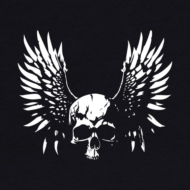 skull with wings by lkn